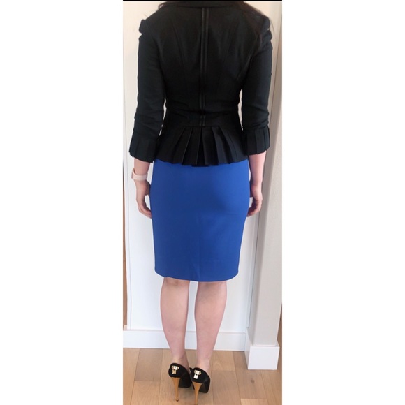 D&G Black Notched Collar Fitted Button Up Blazer SZ 42 4 6 - Picture 17 of 17